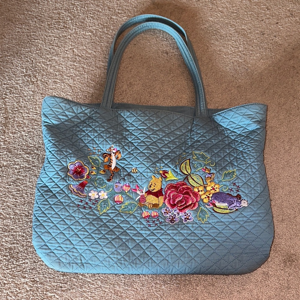 Vera Bradley Embroidered Winnie The Pooh Large Tote Bag